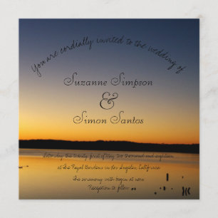 Zonsopgang op de Lake Wedding Kaart