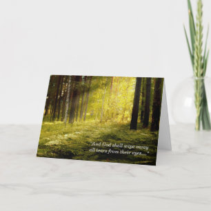 Zonsopgang op Forest Ferns Sympathy Card Kaart