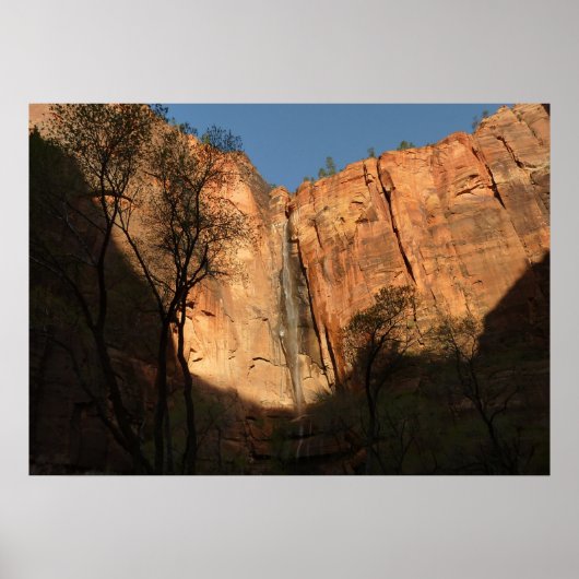 Zonsopgang op het Riverside Walk Trail in Zion Poster (Voorkant)