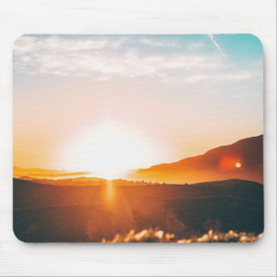 zonsopgang over de berg muismat