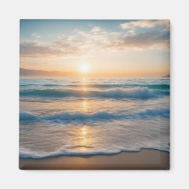 Zonsopgang over het strand magneet