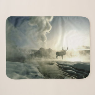 Zonsopgang Silhouet van Eland bij Castle Geyser Sherpa Deken