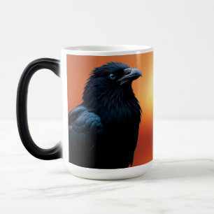 Zonsopgang Wilde Natuur Kraai-Vogel Magische Mok
