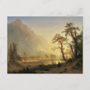 Zonsopgang, Yosemite Valley door Albert Bierstadt Briefkaart
