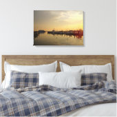 Zonsopkomst bij Atlantic Highlands NJ Canvas Afdruk (Insitu (Slaapkamer))