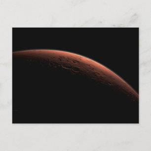 Zonsopkomst bij Gale Crater Planet Mars Briefkaart