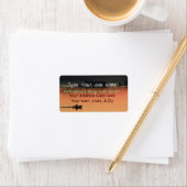 Zonsopkomst bij het Lake Labels-aanpassen Etiket (Insitu)