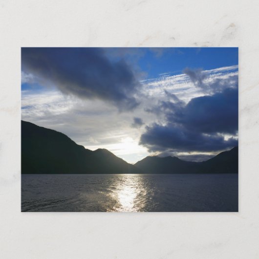 Zonsopkomst bij Lake Crescent Briefkaart (Voorkant)