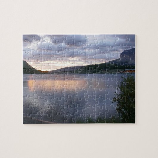Zonsopkomst bij Swiftcurrent Lake I Legpuzzel (Horizontaal)