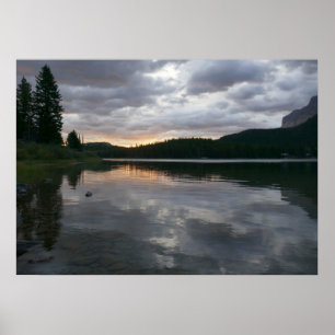 Zonsopkomst bij Swiftcurrent Lake II Poster