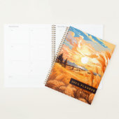 Zonsopkomst boven een tarweveld planner (Display)