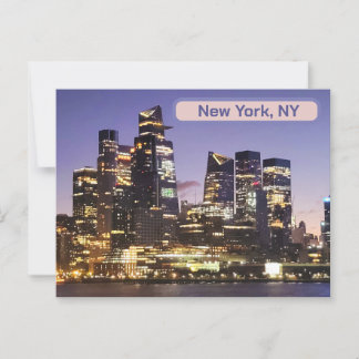 Zonsopkomst boven Manhattan vanaf Hudson River Briefkaart