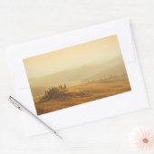 Zonsopkomst boven Toscane rechthoekige sticker (Envelop)