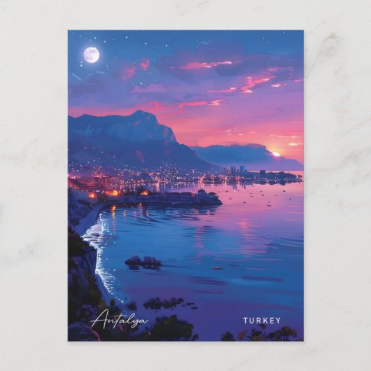 Zonsopkomst in Antalya Turkije Frankrijk Reizen Briefkaart (Voorkant)