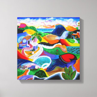 Zonsopkomst in Puerto Rico Canvas Afdruk