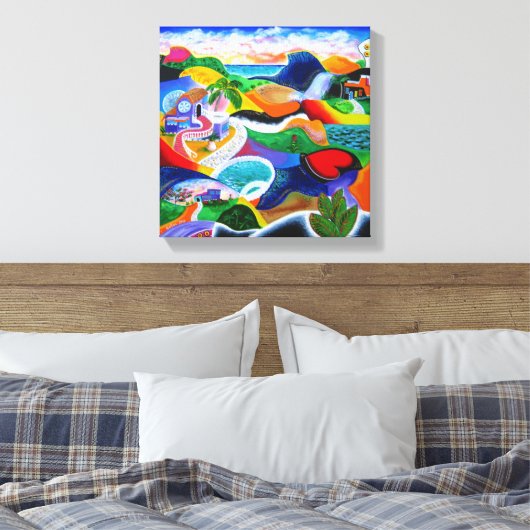 Zonsopkomst in Puerto Rico Canvas Afdruk (Insitu (Slaapkamer))