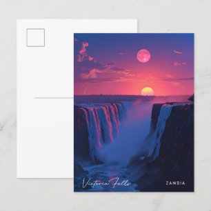 Zonsopkomst in Victoria Herfsten Zambia Vintage Tr Briefkaart