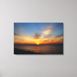 Zonsopkomst op de Atlantische Oceaan Canvas Afdruk