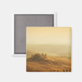 Zonsopkomst over een landschap in Toscane magneet (Voorkant / Achterkant)