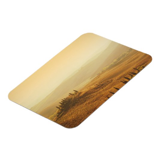 Zonsopkomst over landschap, Toscaanse rechthoekige Magneet (Linkerzijde)