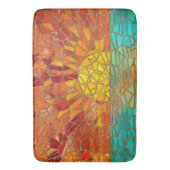 Zonsopkomst over zee mozaïek kunst badmat (Voorkant Verticaal)