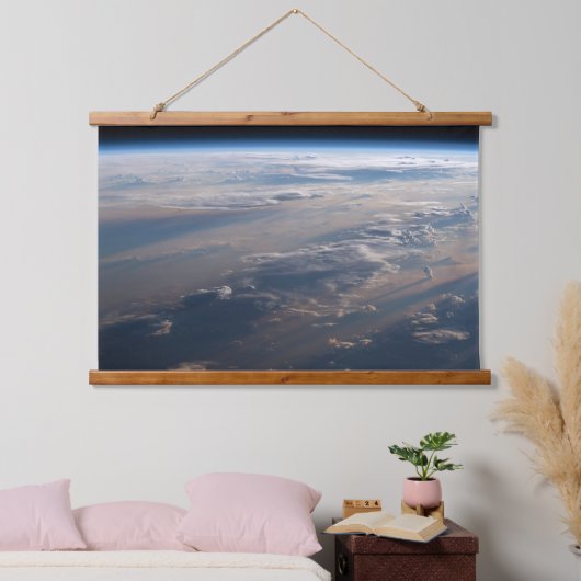 Zonsopkomst werpt lange schaduw over Filipijns Zee Hangend Wandkleed (Slaapkamer)