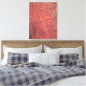 Zonsteenkleurig canvasprint met structuur canvas afdruk (Insitu (Slaapkamer))