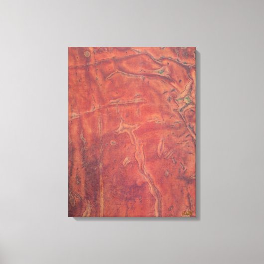Zonsteenkleurig canvasprint met structuur canvas afdruk (Voorkant)