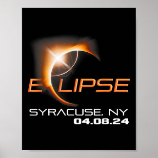 Zonsverduistering 2024 Syracuse New York Poster