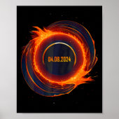 Zonsverduistering 2024 Totale Zon Verduistering Poster (Voorkant)