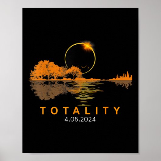 Zonsverduistering 2024 Totale Zonsverduistering 4. Poster (Voorkant)
