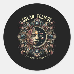Zonsverduistering 2024 Totale Zonsverduistering 4. Ronde Sticker
