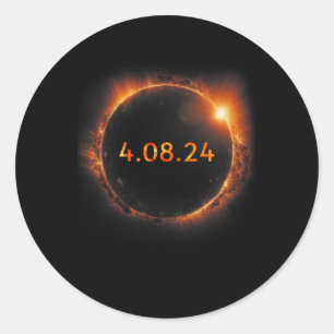 Zonsverduistering 2024 Totale Zonsverduistering 4. Ronde Sticker