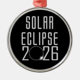 Zonsverduistering 2026 Herdenkingsornament Metalen Ornament