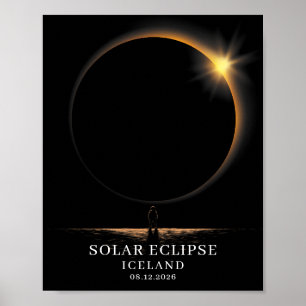 Zonsverduistering 2026 IJsland Hemellichamen Poster