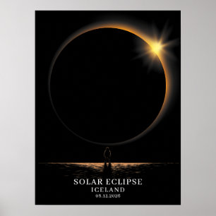 Zonsverduistering 2026 IJsland Hemels Poster