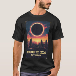 Zonsverduistering 2026 IJsland T-shirt Reykjavik G