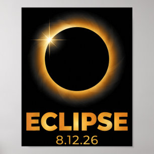 Zonsverduistering 2026 Totale Zonsverduistering Au Poster