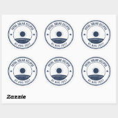 Zonsverduistering 2 augustus 2027 ronde sticker (Vel)