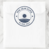 Zonsverduistering 2 augustus 2027 ronde sticker (Tas)