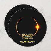 Zonsverduistering 8 april 2024 kaart (Voorkant / Achterkant)