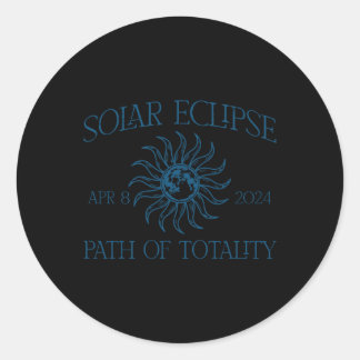 Zonsverduistering April 8 Pad van totaliteit Mann Ronde Sticker