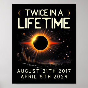 Zonsverduistering Astronomie twee keer in Leven 20 Poster