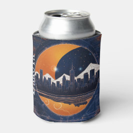 Zonsverduistering in de stad Voeg naam toe Blikjeskoeler