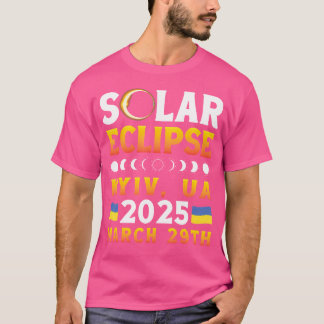 Zonsverduistering in Kiev UA 2025 maart 29th Astro T-shirt