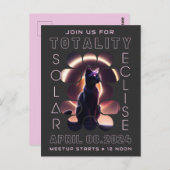 Zonsverduistering Meetup 2024 | Uitnodiging Briefk (Voorkant / Achterkant)