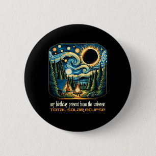 Zonsverduistering Mijn Cadeau uit het universum Ronde Button 5,7 Cm