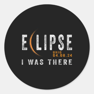 Zonsverduistering Ohio I was daar Totality Eclipse Ronde Sticker