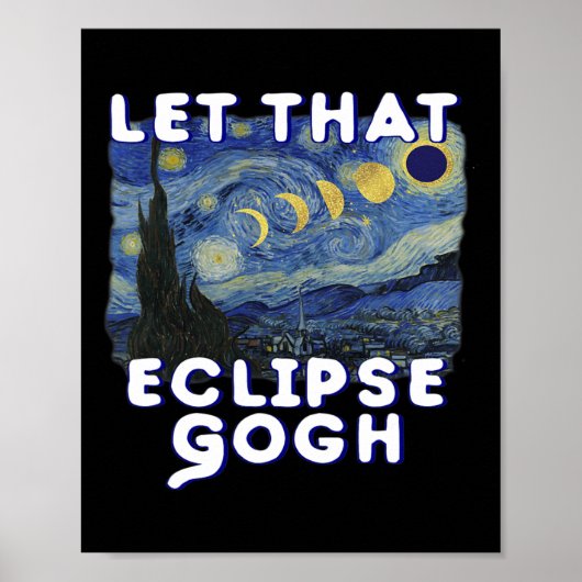 Zonsverduistering Shirt Herdenkingsgrap Van Gogh Poster (Voorkant)