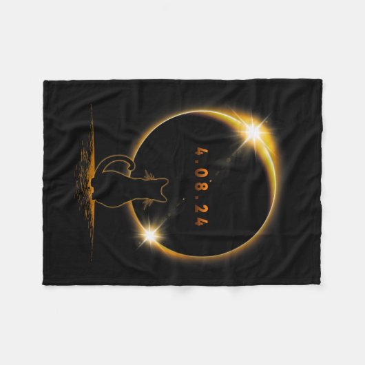 Zonsverduistering T Kat Dragen Zonne-verduistering Fleece Deken (Voorkant (Horizontaal))